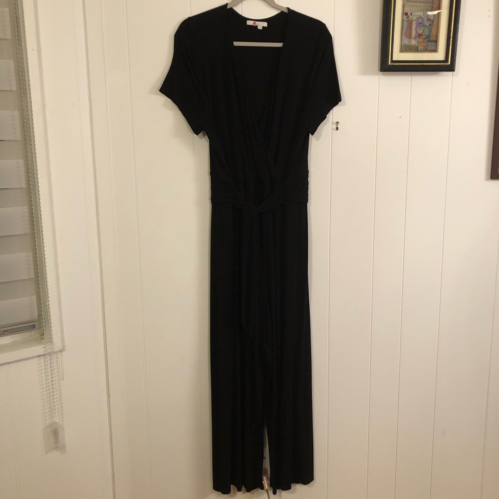 Boden Classic Black Cinched Waist w/Belt Jumpsuit 18R